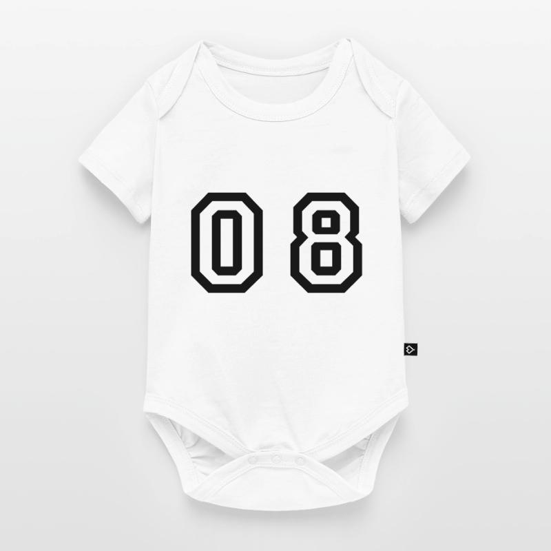 Nummer - 08 - null acht Baby Premium Kurzarmbody