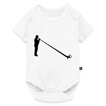 Alpenhorn - Baby Premium Kurzarmbody - Weiß - Vorne