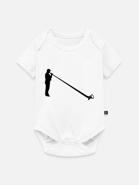 Alpenhorn - Baby Premium Kurzarmbody - Weiß