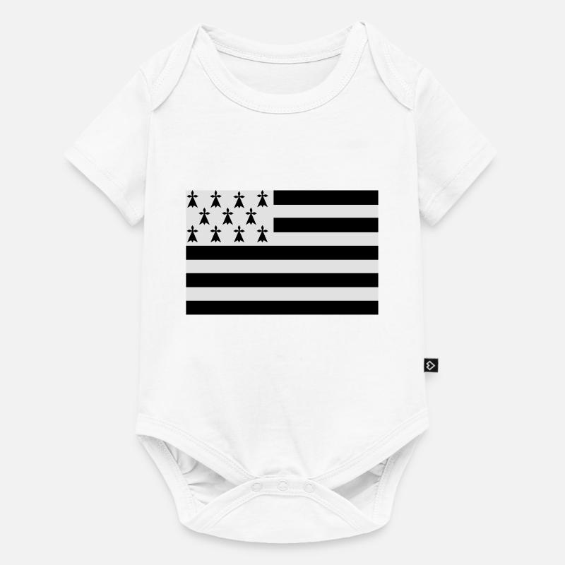 bzh_flag - Body à manches courtes Premium Bébé - blanc
