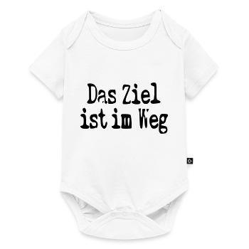 das Ziel ist im Weg - Baby Premium Kurzarmbody - Weiß - Vorne