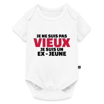 Je ne suis pas vieux je suis un ex-jeune - Body à manches courtes Premium Bébé - blanc - Devant