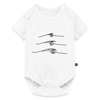 breaking wave - Baby Premium Kurzarmbody - Weiß - Vorne