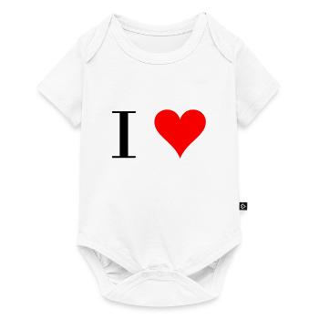 I Heart - Body à manches courtes Premium Bébé - blanc - Devant