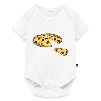 Pizza - Baby Premium Kurzarmbody - Weiß - Vorne