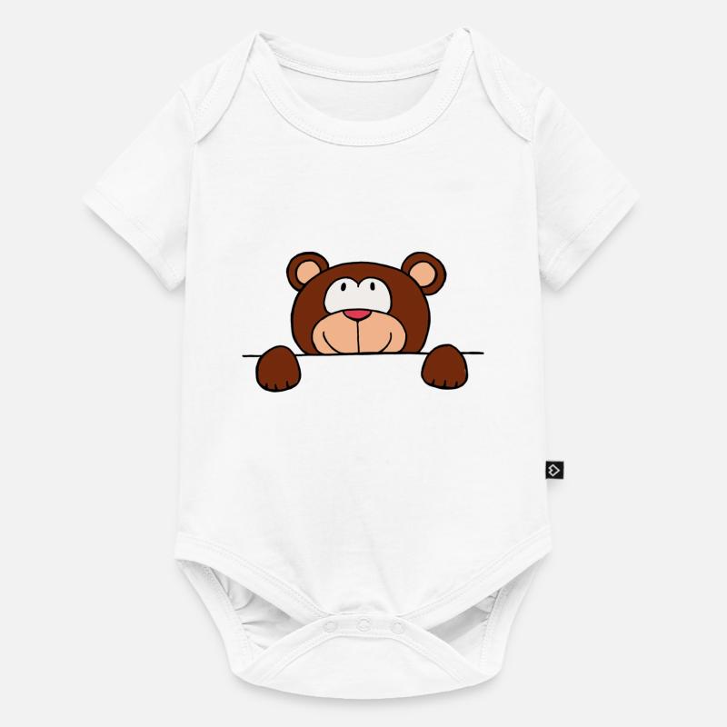 Teddy - Body à manches courtes Premium Bébé - blanc