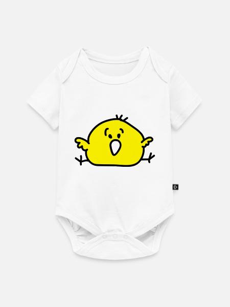 dickes Vögelchen - Baby Premium Kurzarmbody - Weiß