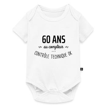 60 ans au compteur - Body à manches courtes Premium Bébé - blanc - Devant
