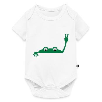 Frog face - Baby Premium Kurzarmbody - Weiß - Vorne