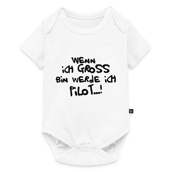Ich werde Pilot - Baby Premium Kurzarmbody - Weiß - Vorne