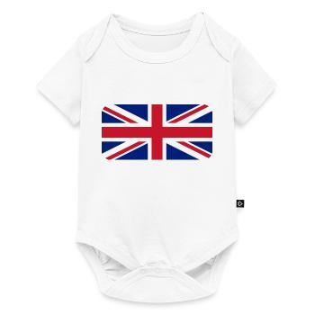UK FLAG round corner 400 dpi - Body à manches courtes Premium Bébé - blanc - Devant
