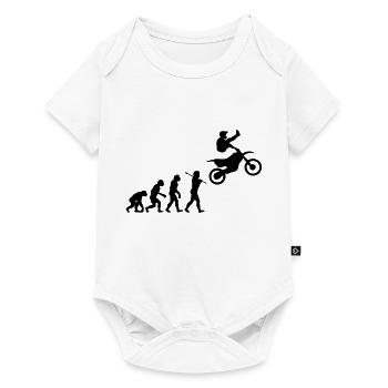MX Freestyle Motocross Evolution - Baby Premium Kurzarmbody - Weiß - Vorne