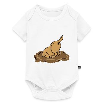chien - Body à manches courtes Premium Bébé - blanc - Devant