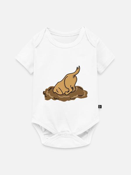 Hund - Baby Premium Kurzarmbody - Weiß