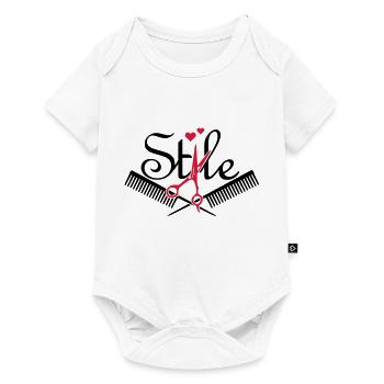 Style vom Frisör / hair style (2c) - Baby Premium Kurzarmbody - Weiß - Vorne