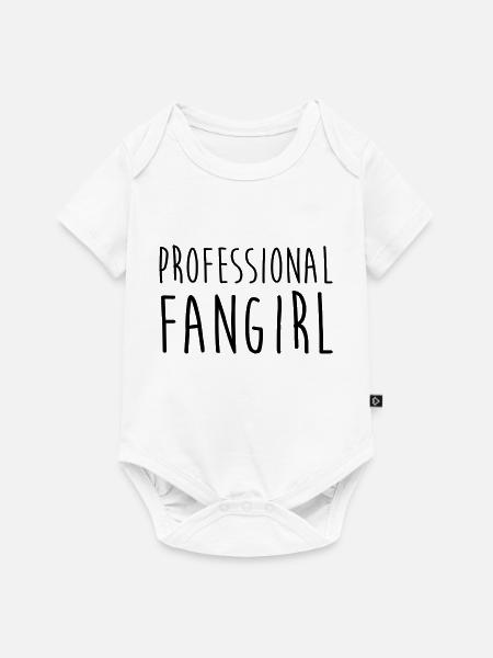 Professional Fangirl - Baby Premium Kurzarmbody - Weiß