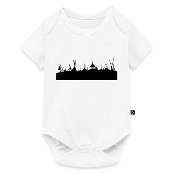 Tent Skyline - Baby Premium Kurzarmbody - Weiß - Vorne