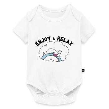 Unicorn Licorne Enjoy & Relax - Body à manches courtes Premium Bébé - blanc - Devant