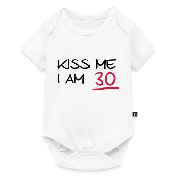 kiss me i am 30 birthday (uk) - Baby Premium short-sleeve bodysuit - white - Front
