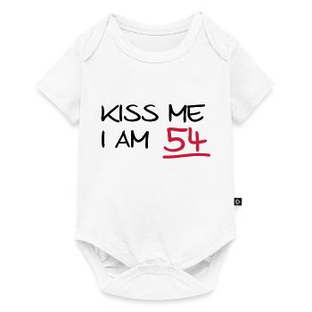 kiss me i am 54 birthday (uk) - Baby Premium short-sleeve bodysuit - white - Front