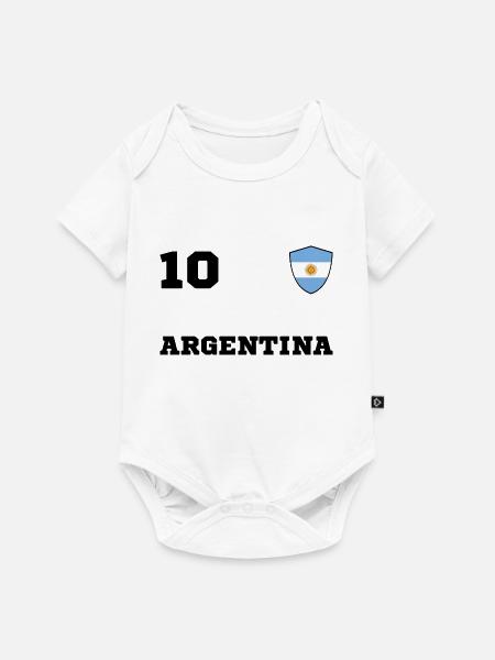ARGENTINIEN Team Mannschaft - Baby Premium Kurzarmbody - Weiß