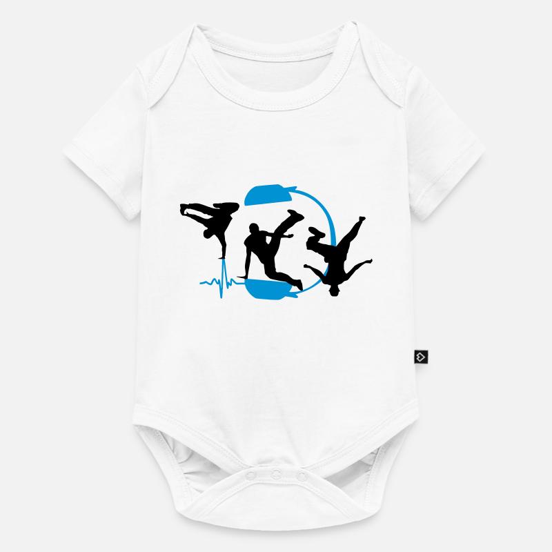 breakdancer - Baby Premium Kurzarmbody - Weiß