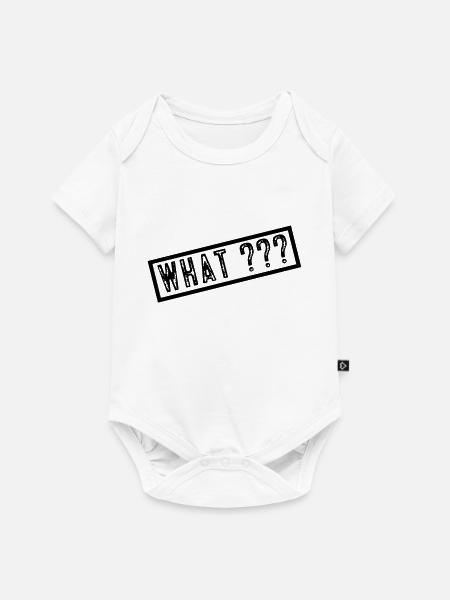 What? - Baby Premium Kurzarmbody - Weiß