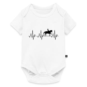 Heartbeat ECG Equitation Equitation Sports équestres Equestre - Body à manches courtes Premium Bébé - blanc - Devant