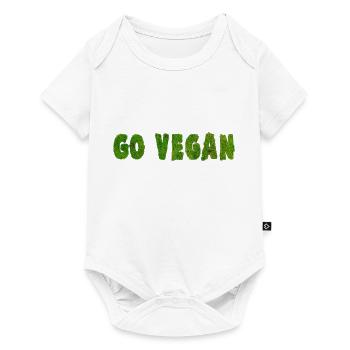 Go Vegan - Déclaration - Body à manches courtes Premium Bébé - blanc - Devant