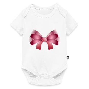 Elegant bow in pink - Baby Premium short-sleeve bodysuit - white - Front