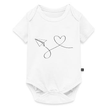 Paper planes love traveling - Baby Premium short-sleeve bodysuit - white - Front
