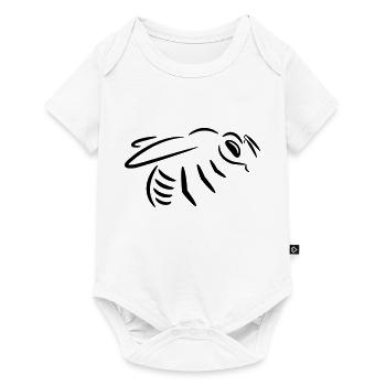 Bee drawing (line drawing) - Baby Premium short-sleeve bodysuit - white - Front