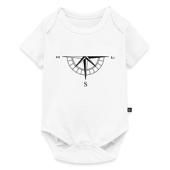 Kompass - Baby Premium Kurzarmbody - Weiß - Vorne