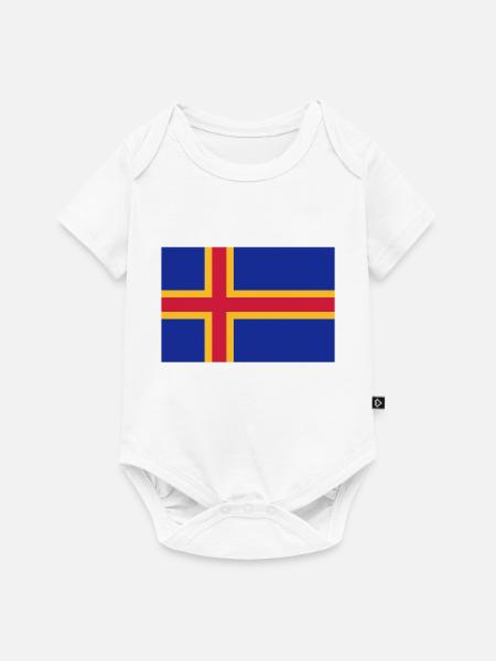 drapeau_aland - Baby Premium Kurzarmbody - Weiß