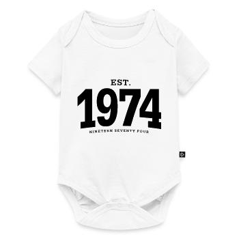 EST. 1974 Nineteen Seventy Four - Baby Premium short-sleeve bodysuit - white - Front