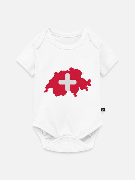 swiss_rq2 - Baby Premium Kurzarmbody - Weiß