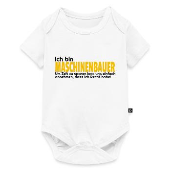 Mechanical engineering gift idea fun engineer Maschbau - Baby Premium short-sleeve bodysuit - white - Front