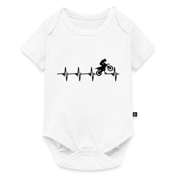 Motocross Heartbeat - Baby Premium short-sleeve bodysuit - white - Front