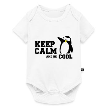 Penguin garder son calme - Body à manches courtes Premium Bébé - blanc - Devant