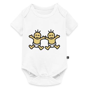 Twin Babys - Body à manches courtes Premium Bébé - blanc - Devant
