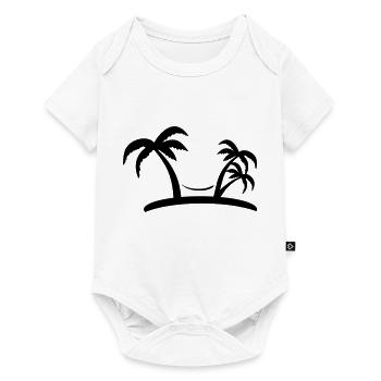 de palme - Body à manches courtes Premium Bébé - blanc - Devant