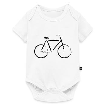 Fahrrad stilisiert - Baby Premium Kurzarmbody - Weiß - Vorne