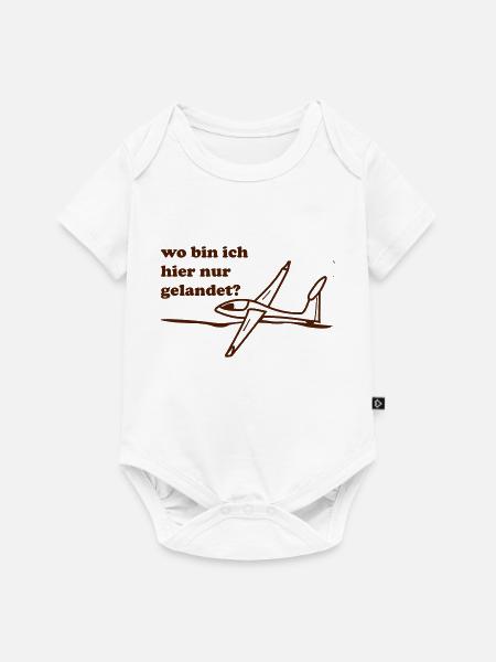 gelandet - Baby Premium Kurzarmbody - Weiß