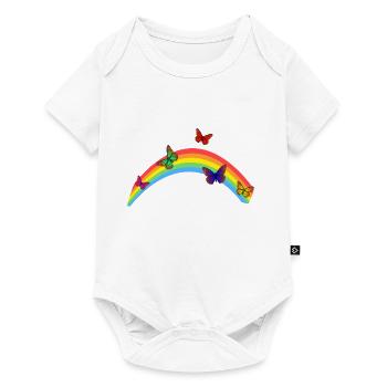Butterfly rainbow - Baby Premium short-sleeve bodysuit - white - Front