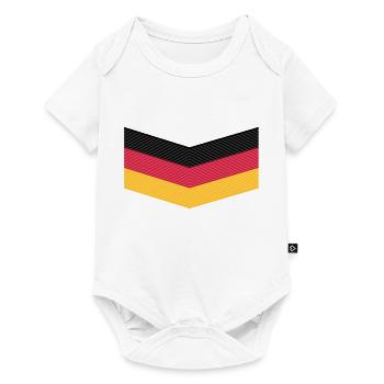 Deutschland Trikot - Baby Premium Kurzarmbody - Weiß - Vorne