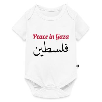 Peace in Gaza - Body à manches courtes Premium Bébé - blanc - Devant