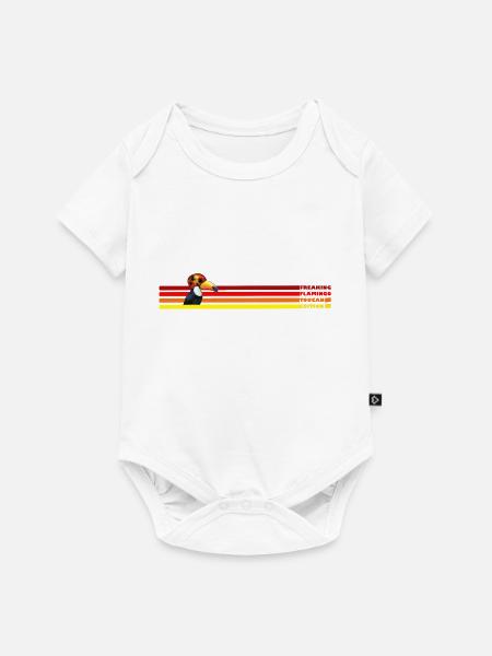 Toucan and Stripes - Baby Premium Kurzarmbody - Weiß