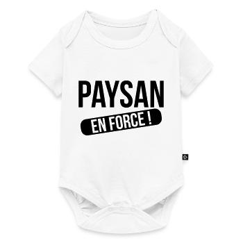 Paysan en force ! - Body à manches courtes Premium Bébé - blanc - Devant