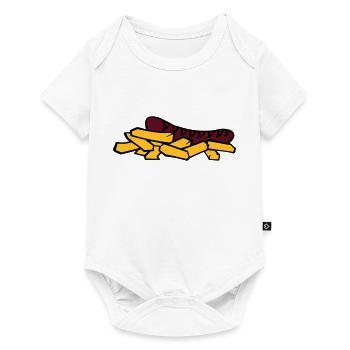 currywurst frite saucisse - Body à manches courtes Premium Bébé - blanc - Devant