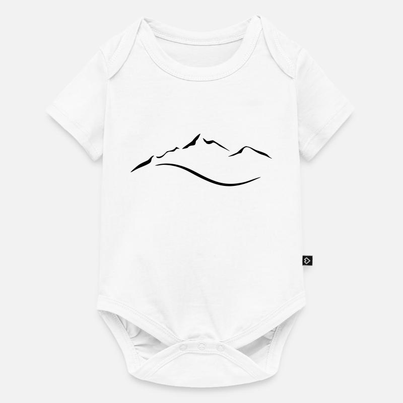 berge4 - Baby Premium Kurzarmbody - Weiß